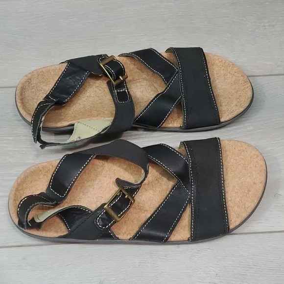 Sold Spenco Womens Ankle Strap Sandals Flats Slide Flip flop shoes sz 7 - Picture 3 of 12